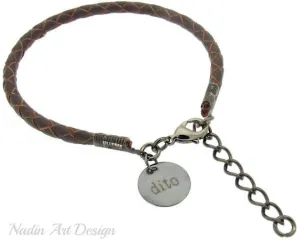 Braided Bracelet with Custom Charm