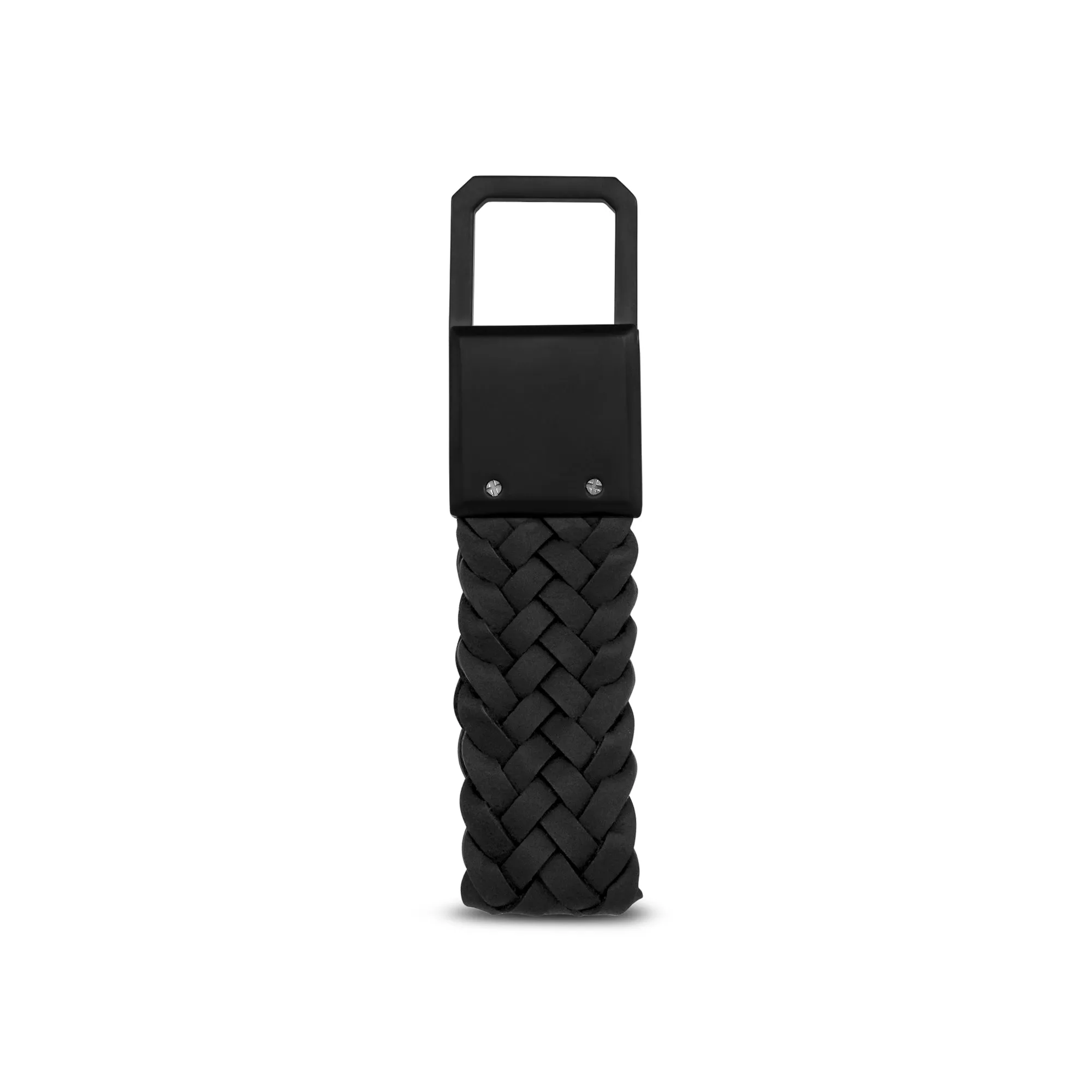Braided Leather Keychain