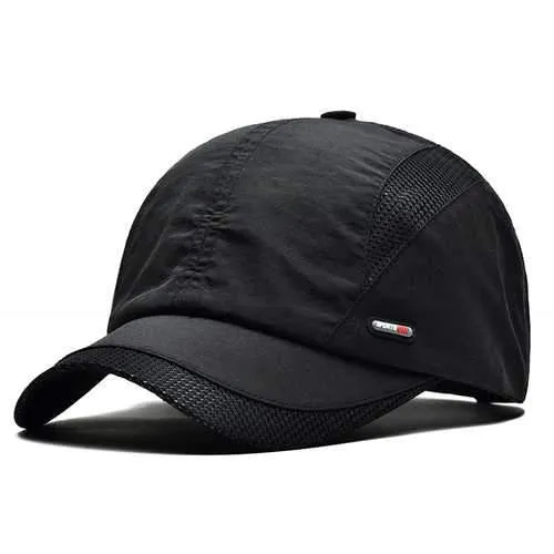 Breathable Quick Dry Baseball Hat Cotton Peaked Cap
