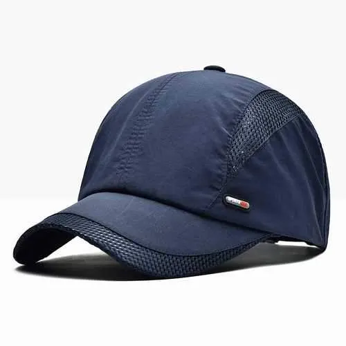 Breathable Quick Dry Baseball Hat Cotton Peaked Cap