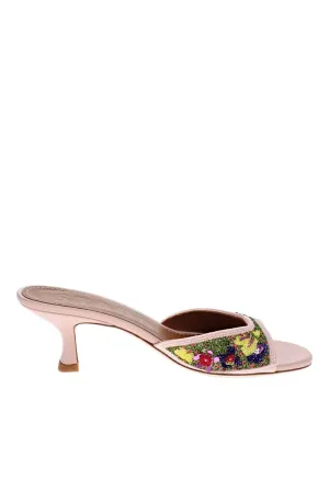 Brigitte Wildflowers Beaded Mule