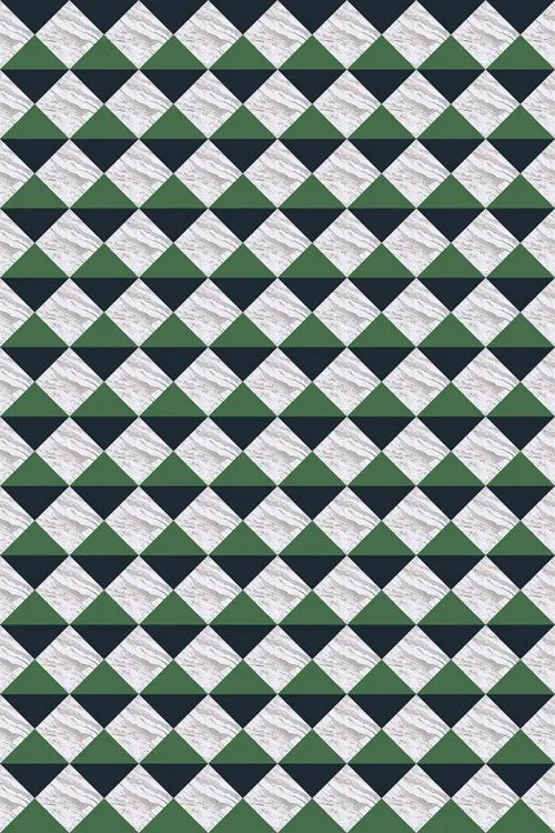 C H Designs "Cafe Verde" Vinyl Floorcloth - Spicher & Co.