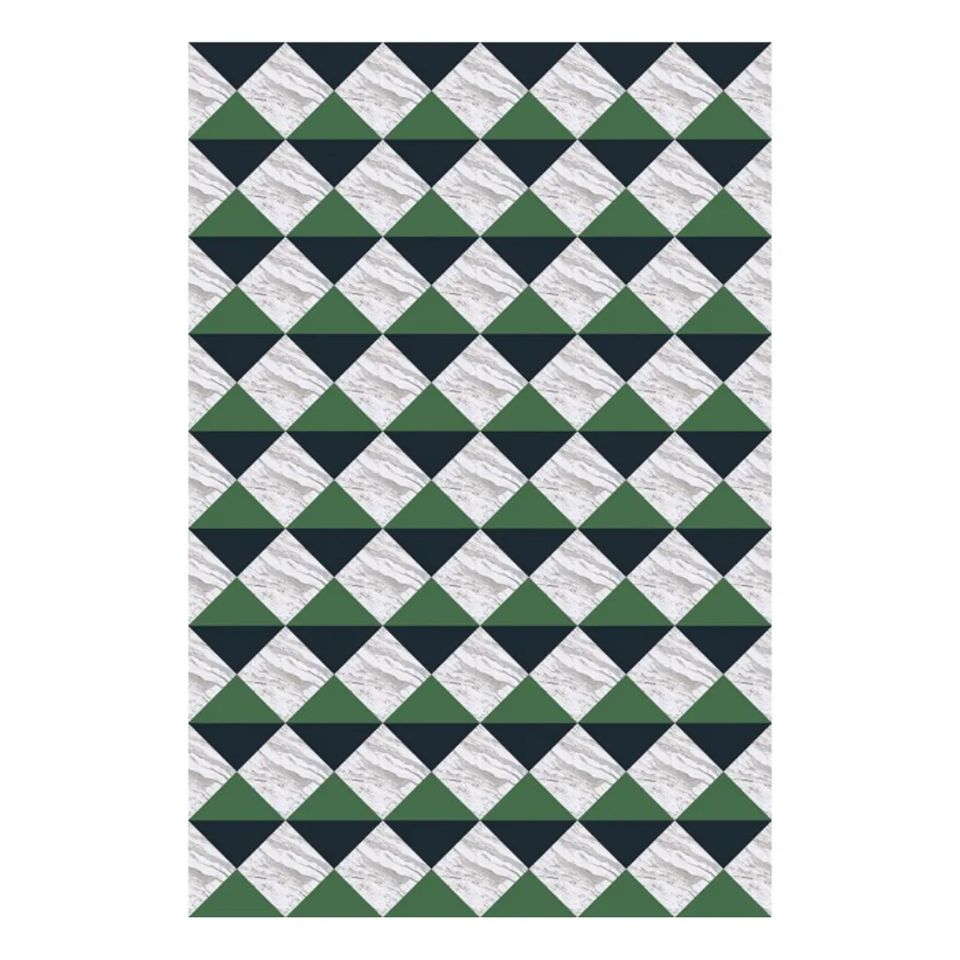 C H Designs "Cafe Verde" Vinyl Floorcloth - Spicher & Co.