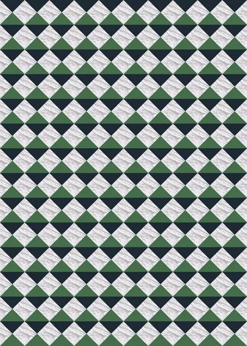 C H Designs "Cafe Verde" Vinyl Floorcloth - Spicher & Co.