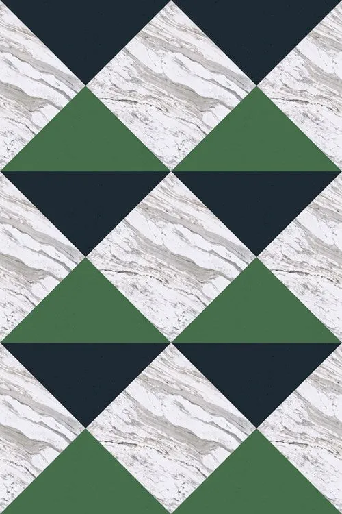 C H Designs "Cafe Verde" Vinyl Floorcloth - Spicher & Co.