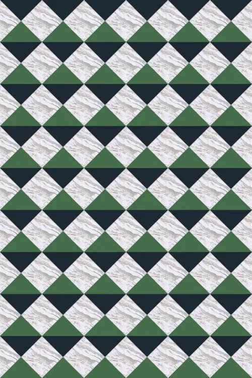 C H Designs "Cafe Verde" Vinyl Floorcloth - Spicher & Co.