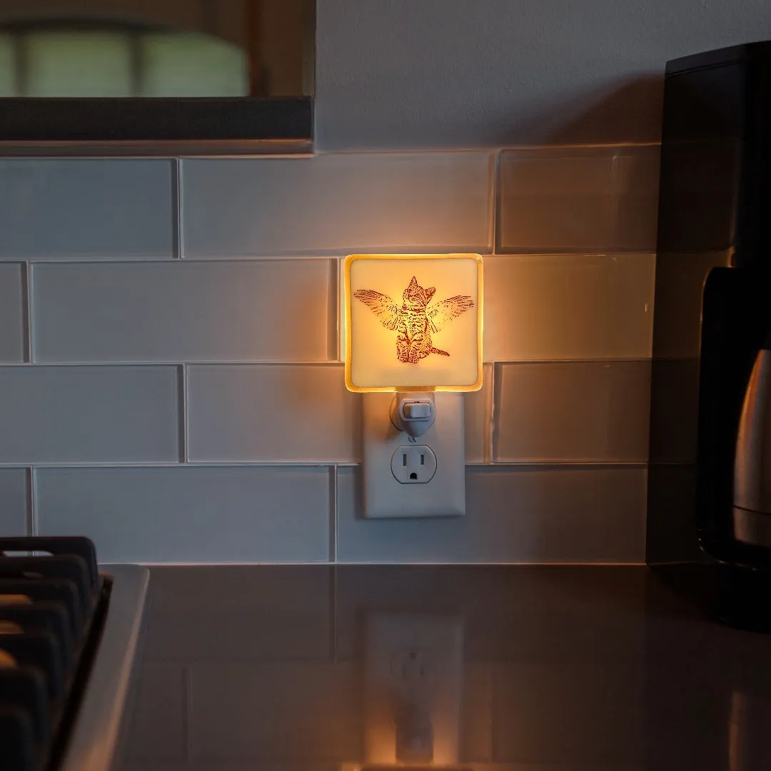 Cat Angel Night Light Pet Memorial, Sympathy Gift