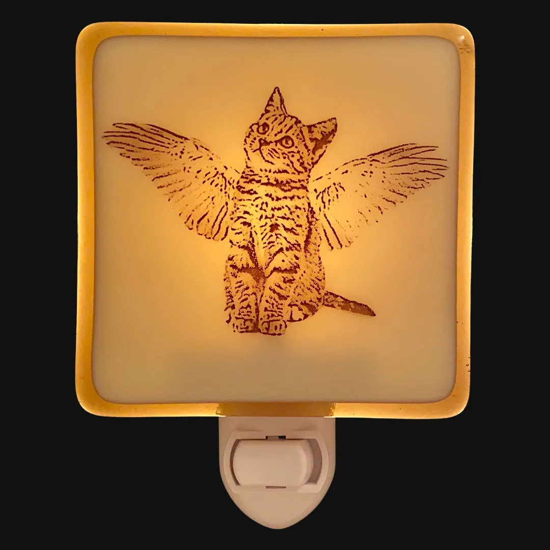Cat Angel Night Light Pet Memorial, Sympathy Gift
