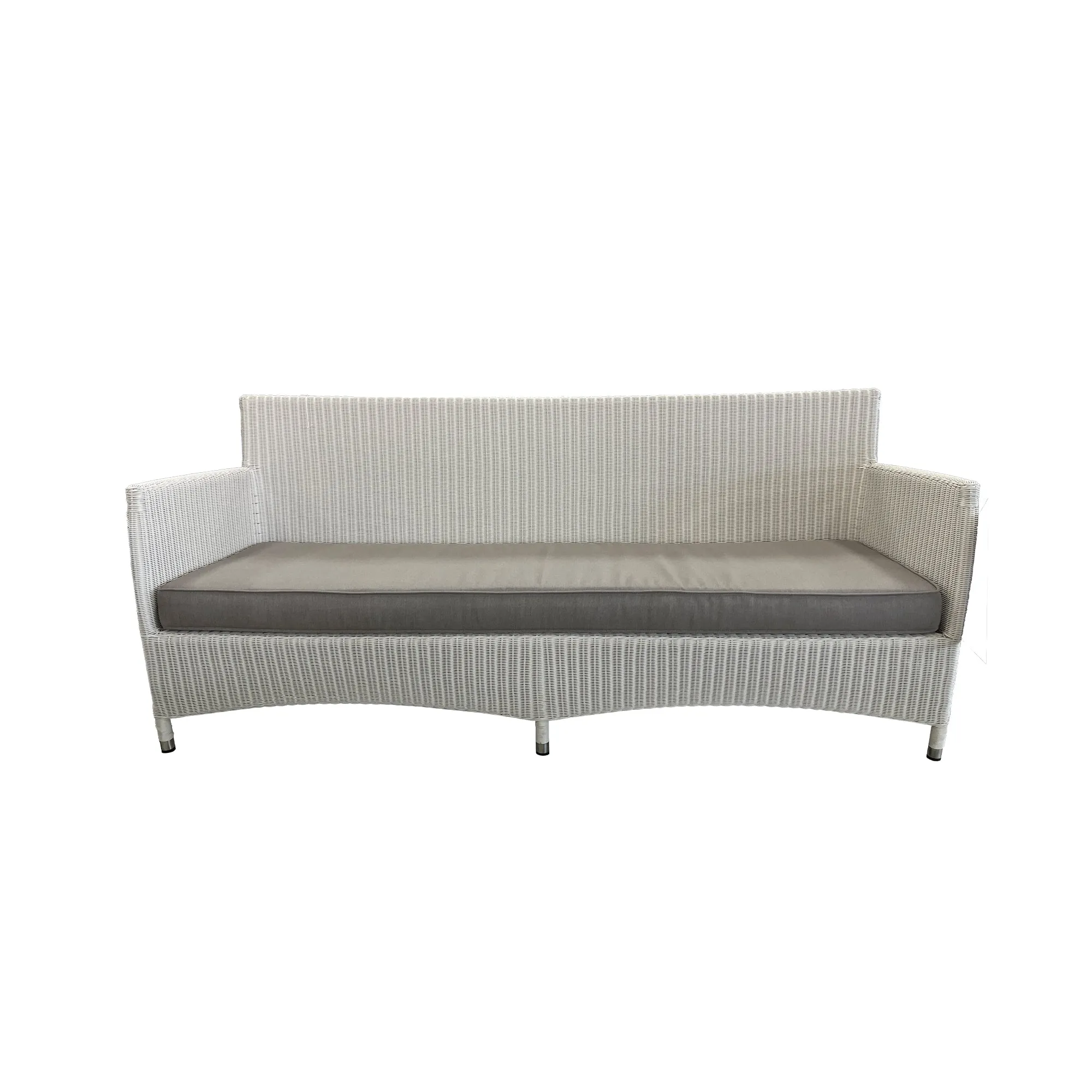 Cayman 3-Seater Outdoor Sofa - Whitewash Loom Rehau German Wicker
