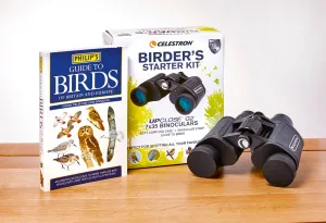 CELESTRON BIRDER STARTER KIT BINOCULARS AND BOOK 8X40