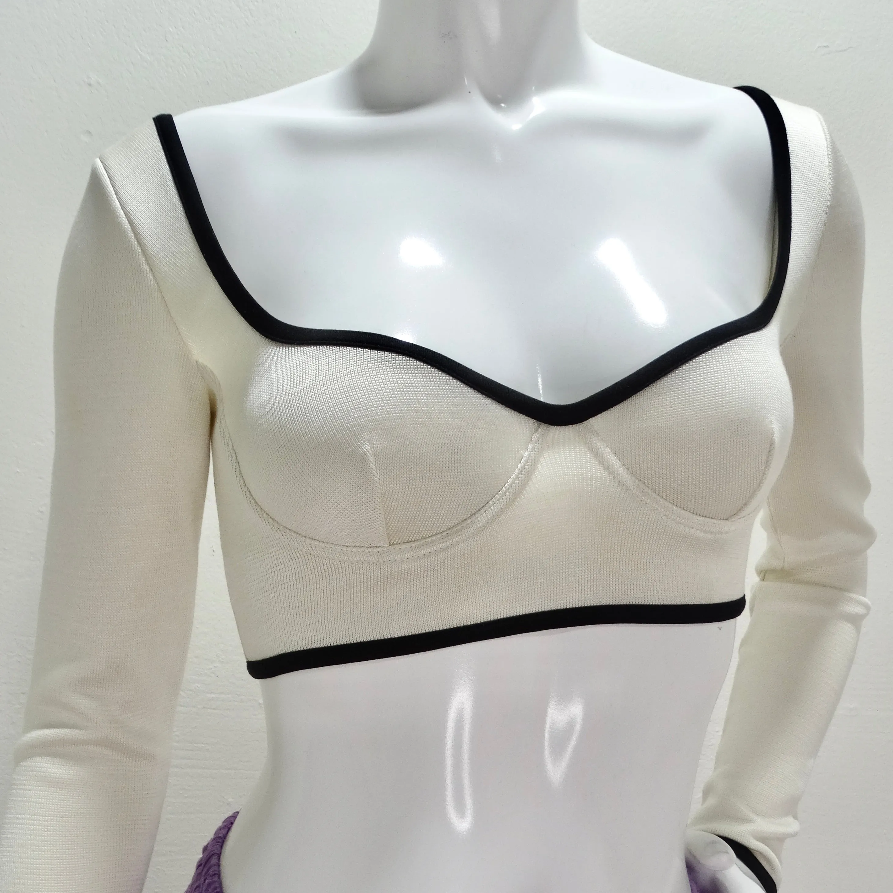 Chanel SS21 Silk Bustier Crop Top