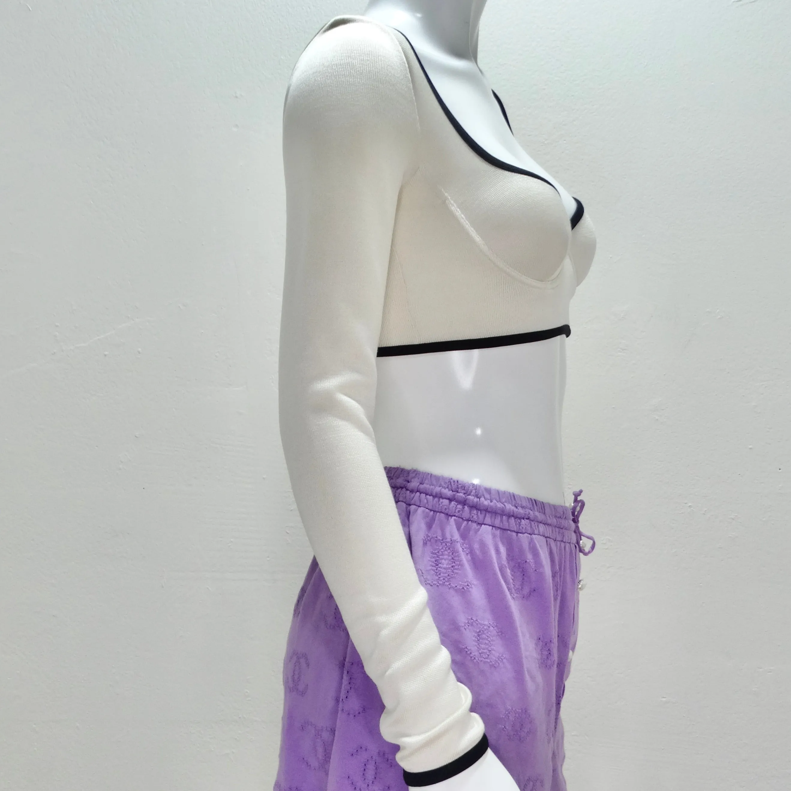 Chanel SS21 Silk Bustier Crop Top