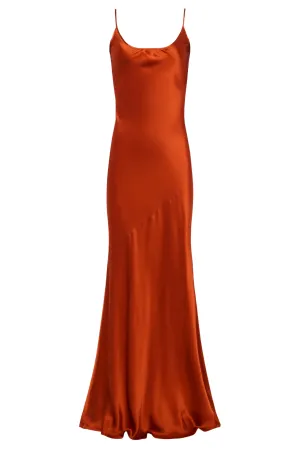 Charmaine Silk Gown | Clay