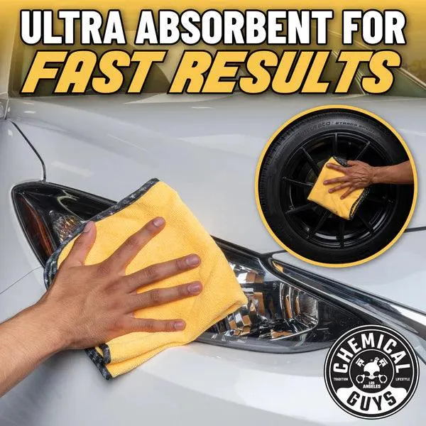 Chemical Guys Professional Grade  Microfiber Towel, Yellow, 40x40cm, Pack of 3