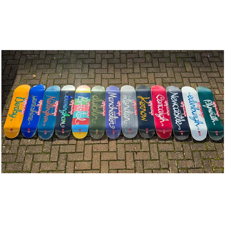 Chocolate Skateboards 30 Year Anniversary Flip The Script x Kernow x Flavour Skateboard Deck 8.25" Ltd Edition