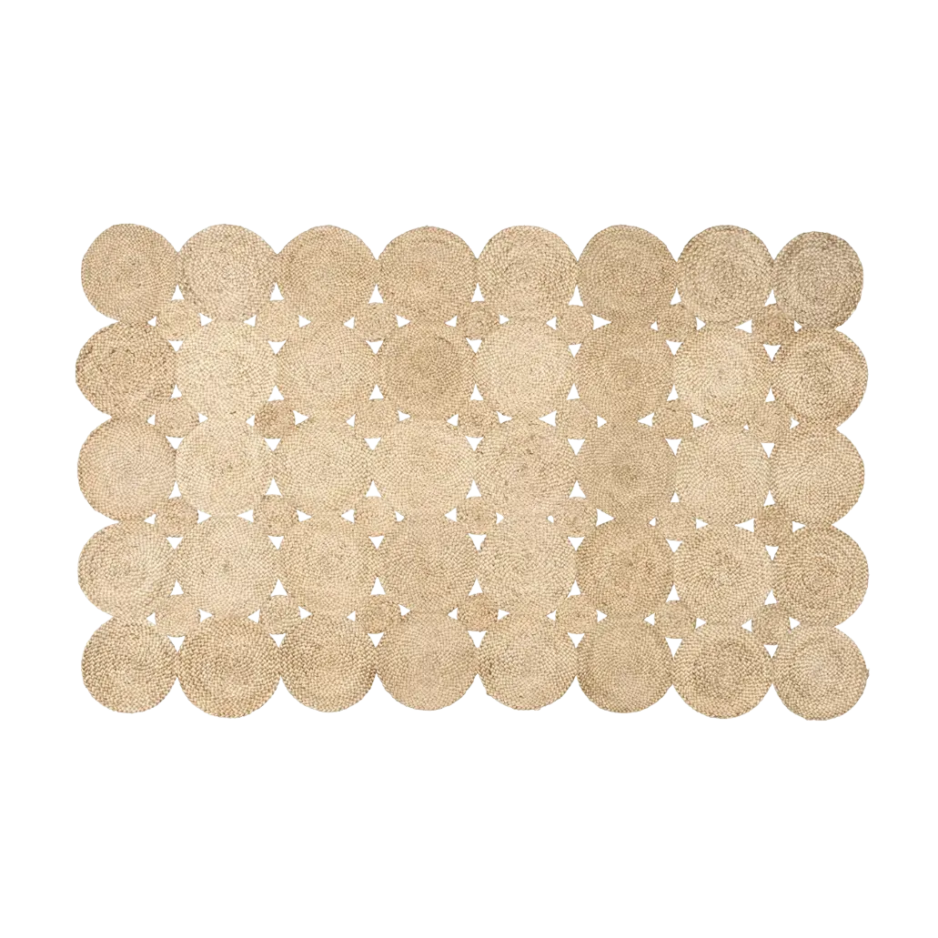 Circle of Life Braided Area Jute Rug - Natural