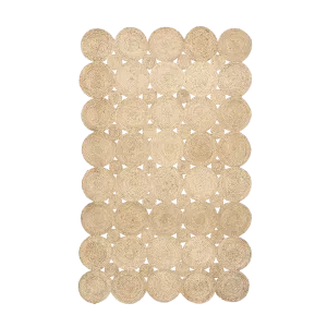 Circle of Life Braided Area Jute Rug - Natural