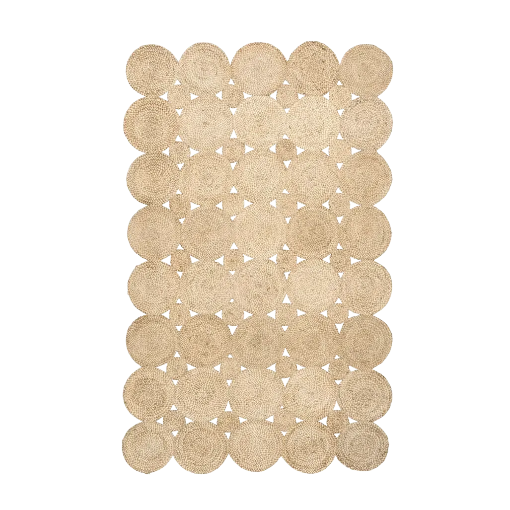 Circle of Life Braided Area Jute Rug - Natural