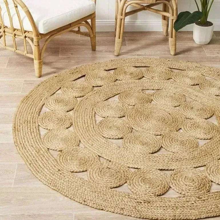 Circles of Life Jute Rug 8' x 8'