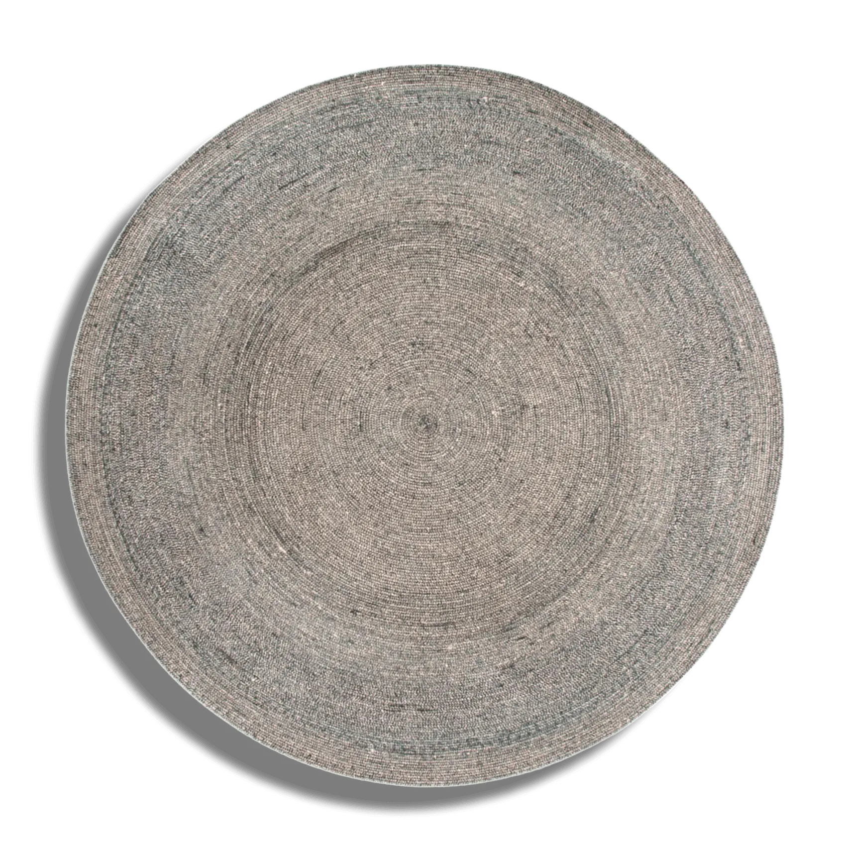 Classic Gray Round Jute Rug