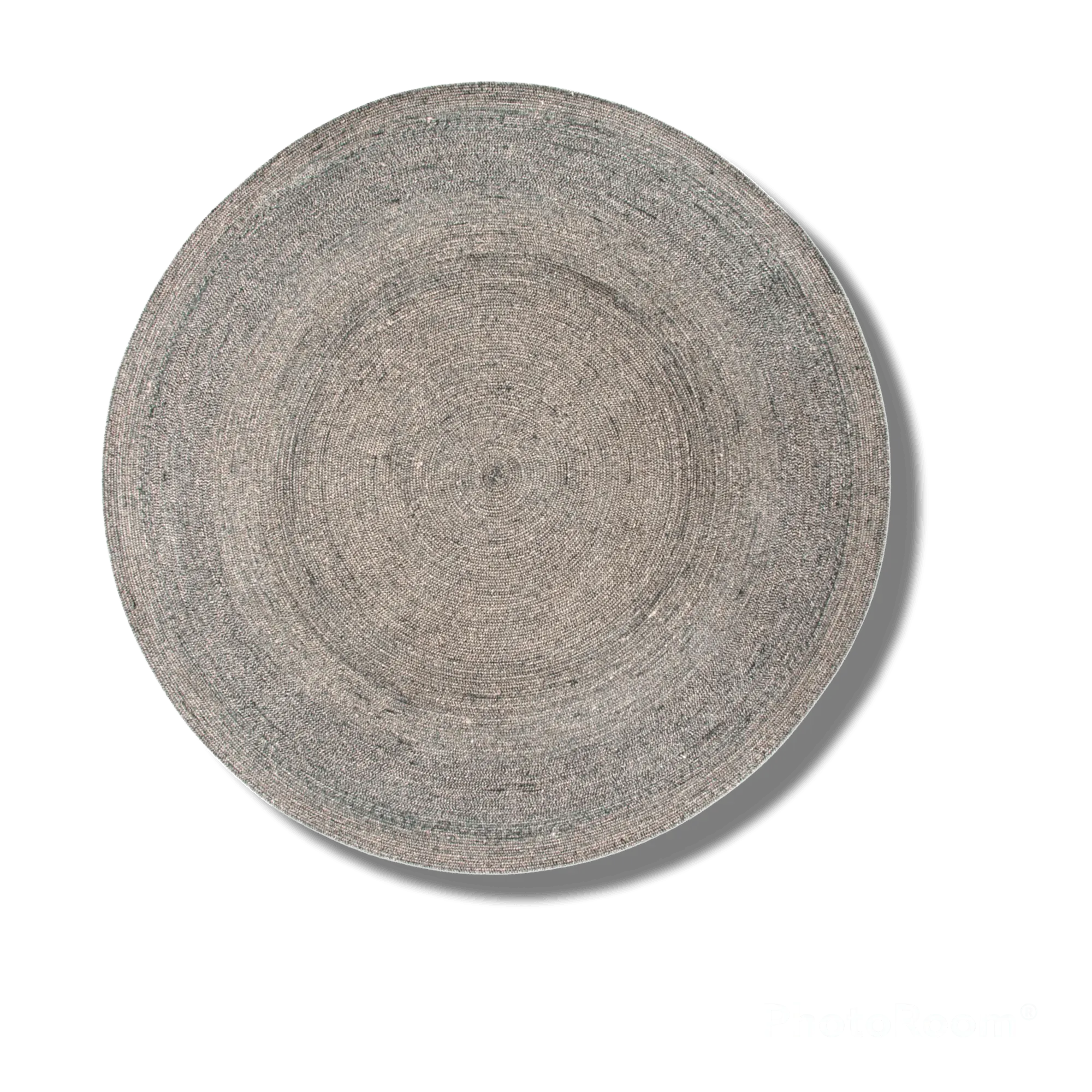 Classic Gray Round Jute Rug