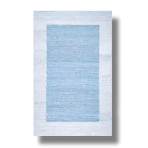 Classic Two Toned Blue Blended Jute Rug