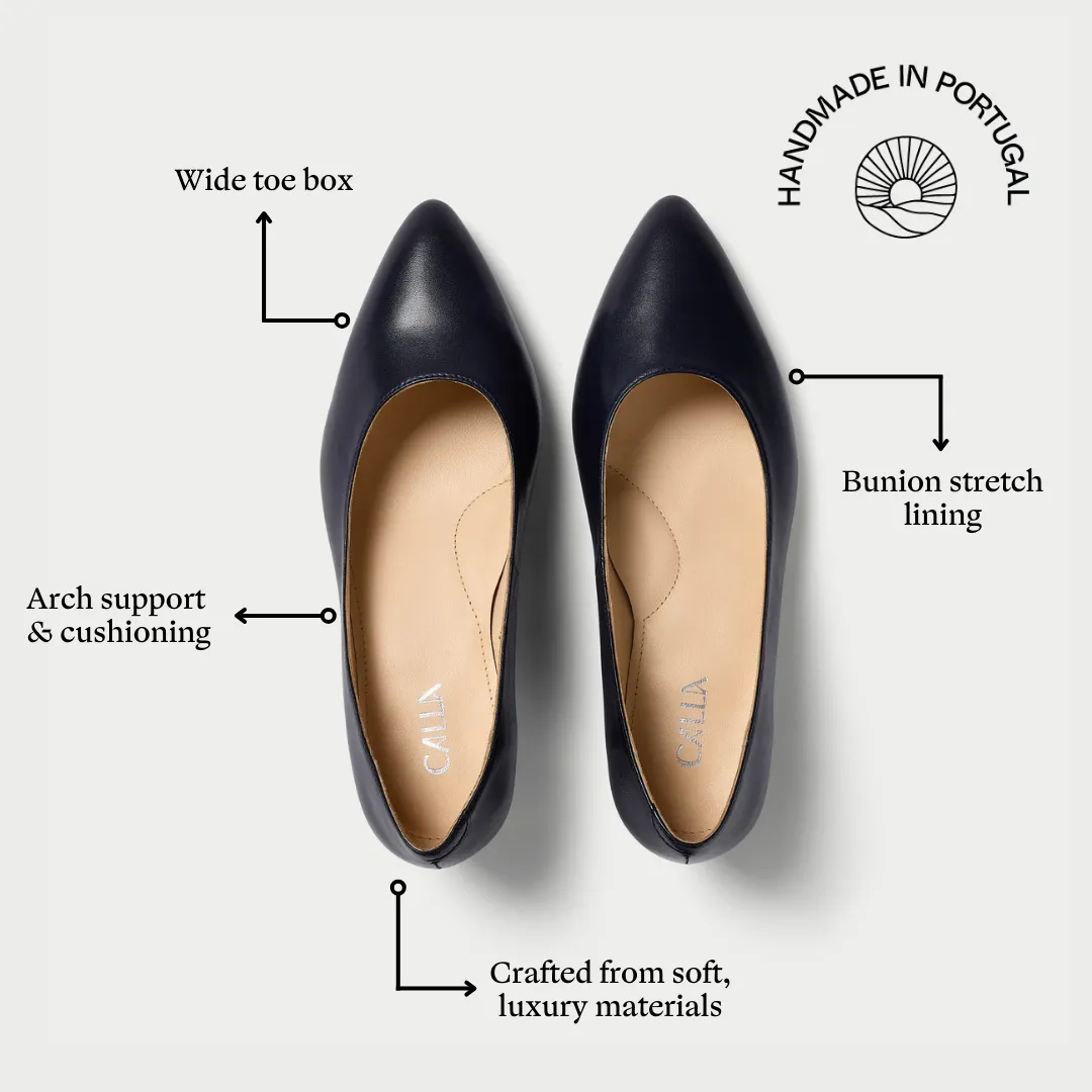 Claudia - Navy Leather