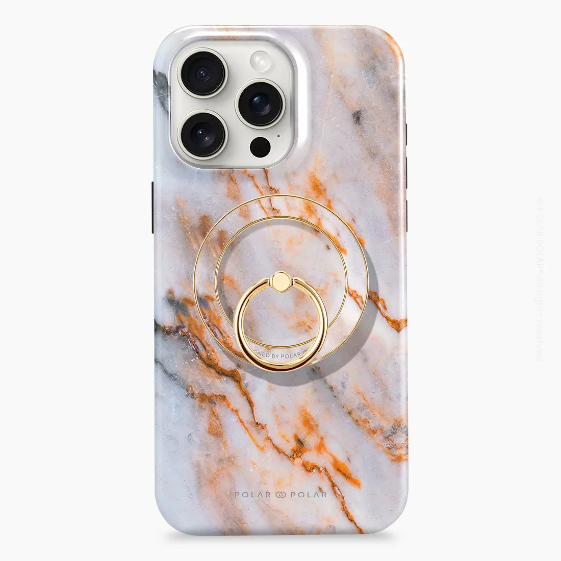 Coffee Cream - Golden MagSafe Phone Grip and Ring Holder Stand