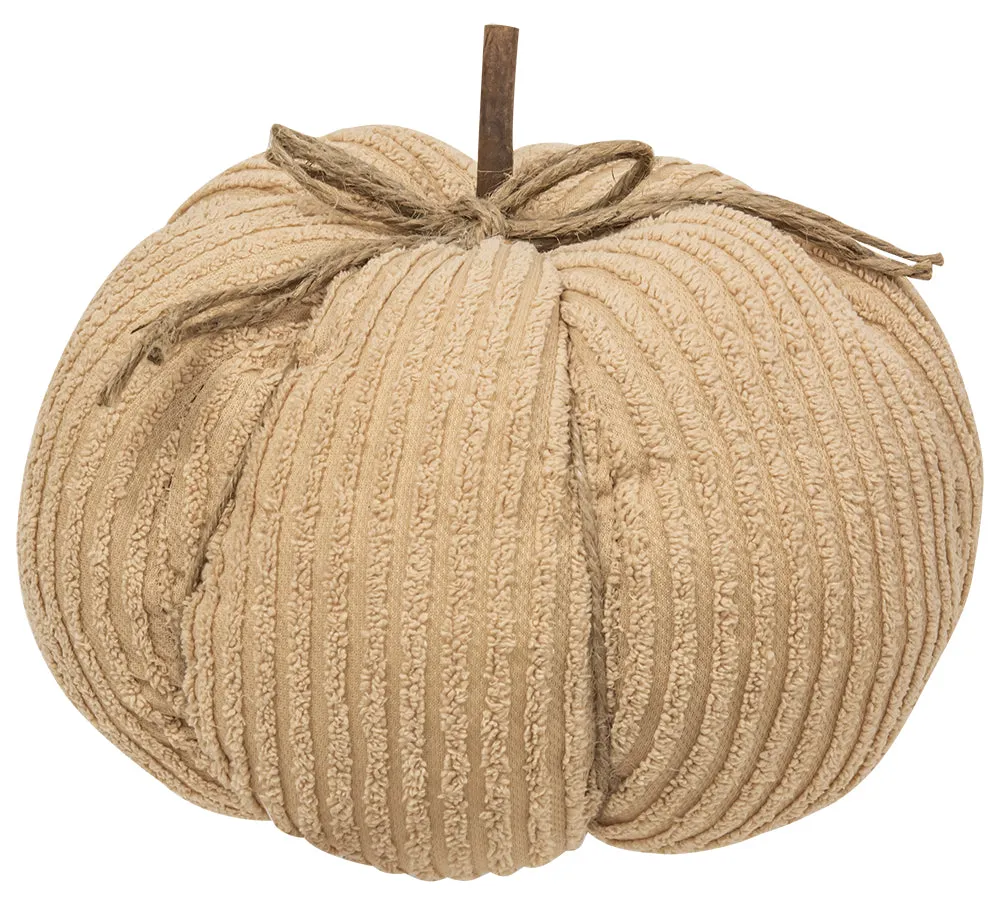 Country style tan chenille fall pumpkin
