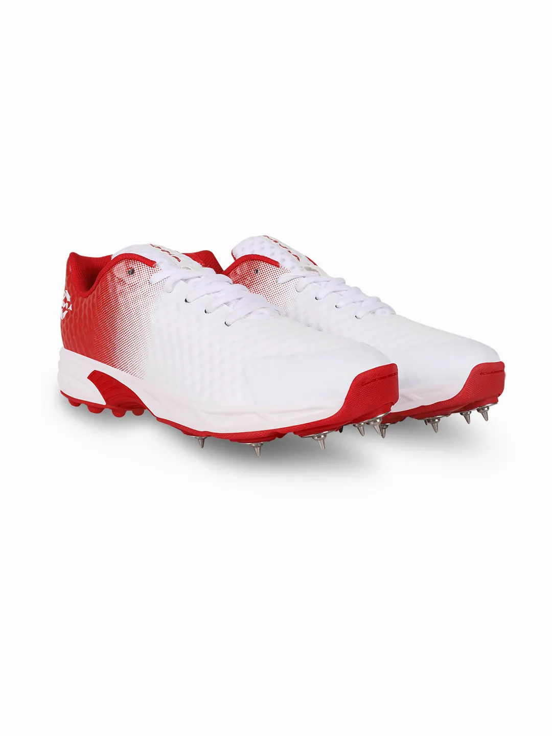 Crick-1000 (Batting) Cricket Shoes For Men White/Red