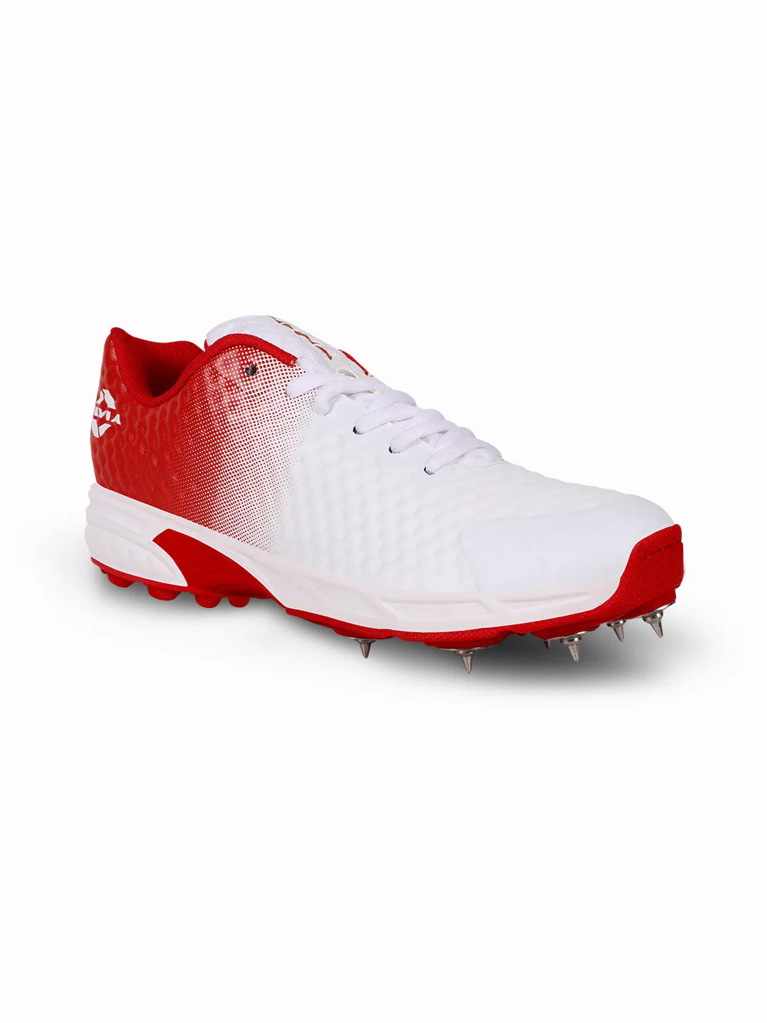 Crick-1000 (Batting) Cricket Shoes For Men White/Red