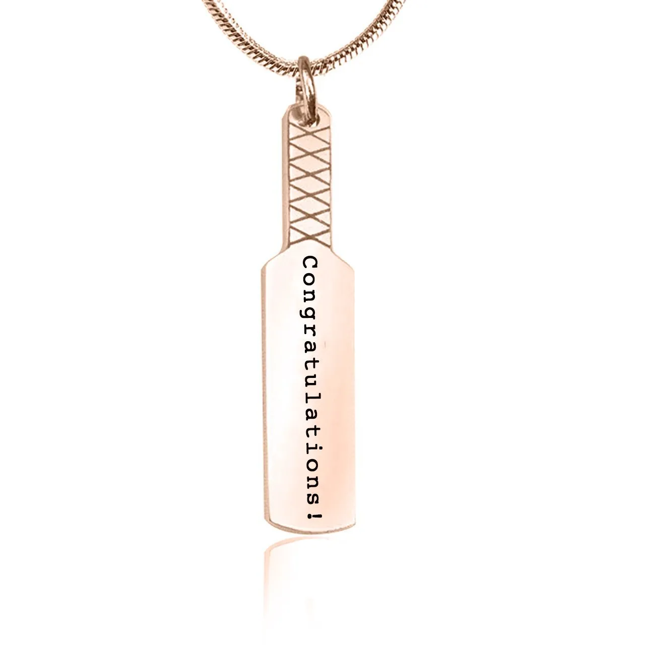 Cricket Bat Name Necklace