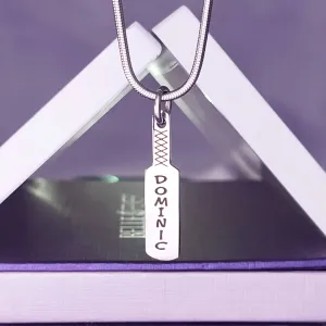 Cricket Bat Name Necklace