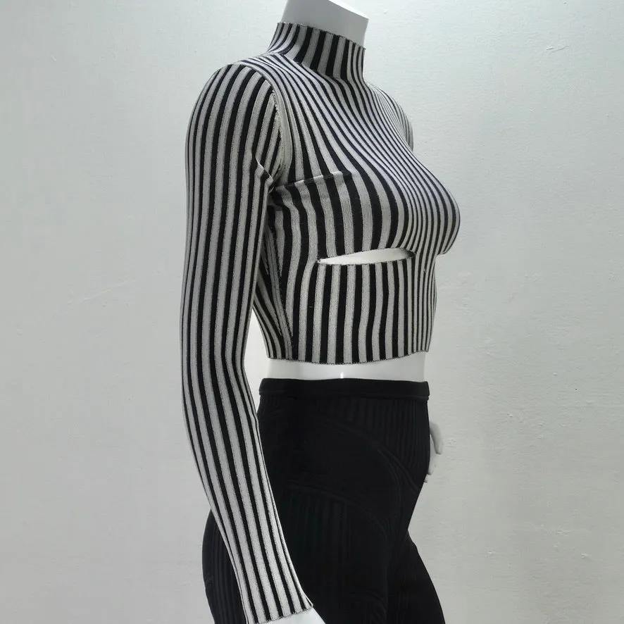 Dion Lee Cut Out Knit Crop Top