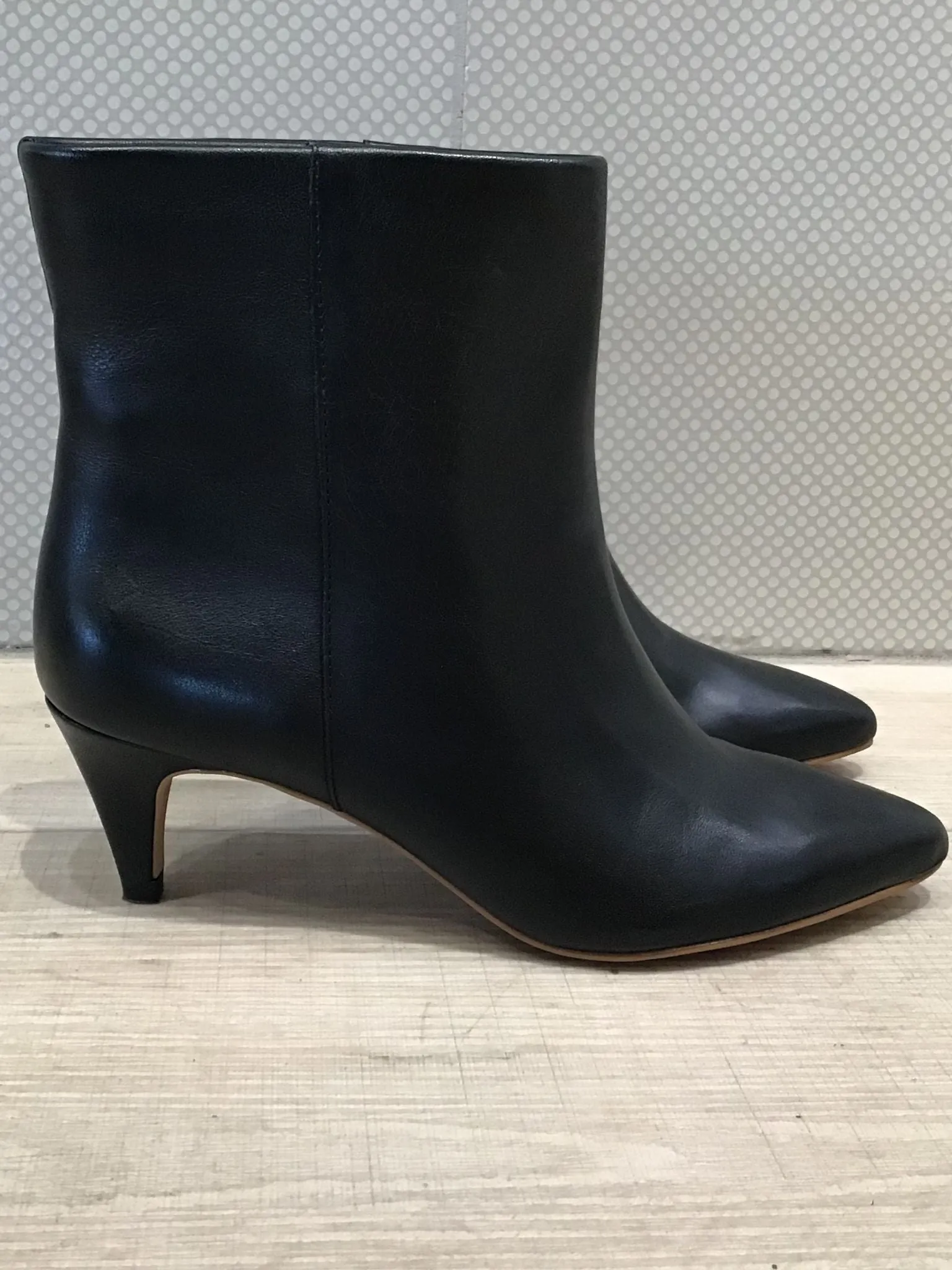 Dolce Vita Dee Jet Black Leather Pointed Toe Boot