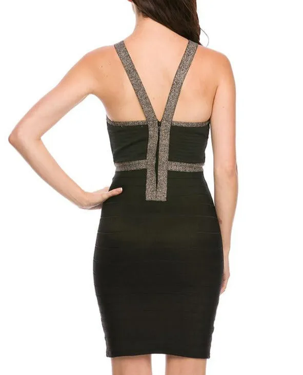 Drama Mama Ribbed Bandage Dress
