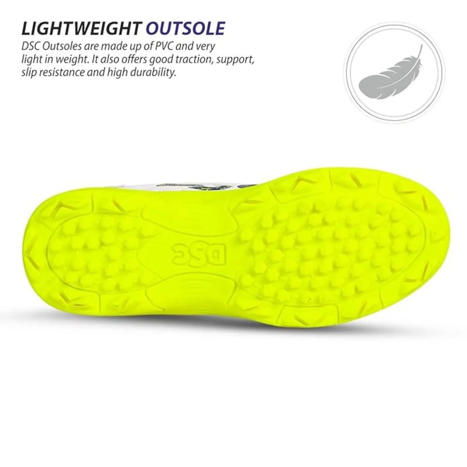 DSC Beamer Cricket Shoes (PVC Studs) | Lightweight Synthetic Upper| Ideal for Turf & Hard Pitches