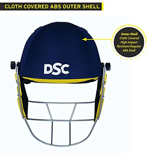 DSC Bouncer Cricket Helmet for Men & Boys (Adjustable Steel Grill | Color: Blue | Light Weight | Size:Large