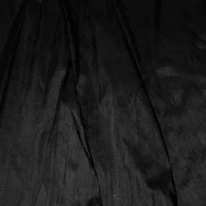 Dupioni Raw Silk Black