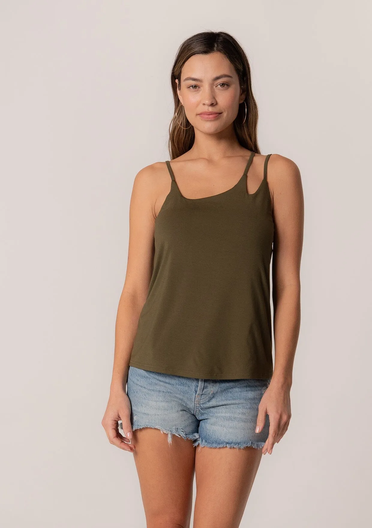 Elva Strappy Asymmetric Tank Top