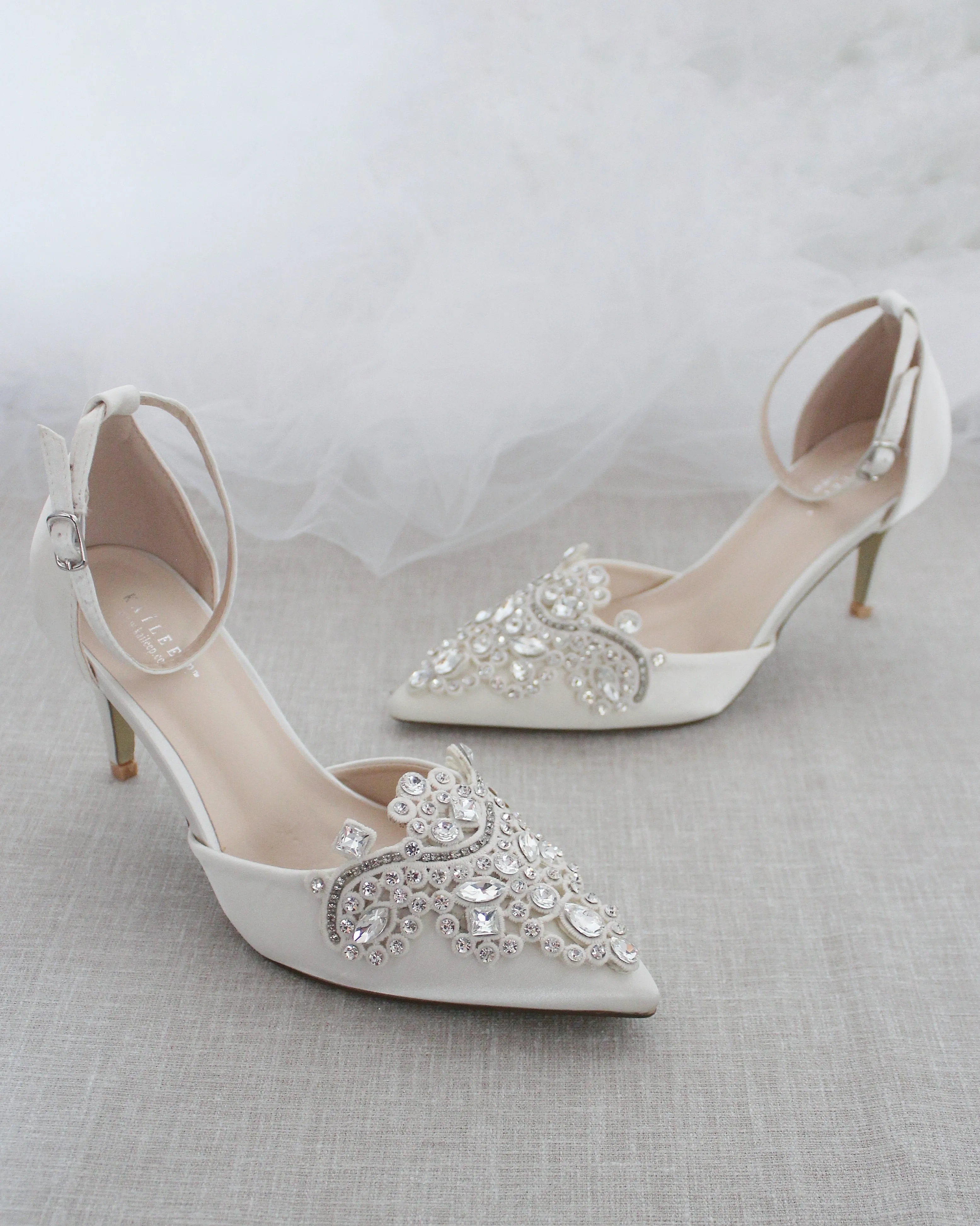 Embellished Rhinestones Wedding Heel