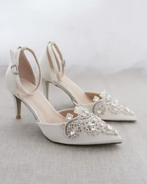Embellished Rhinestones Wedding Heel