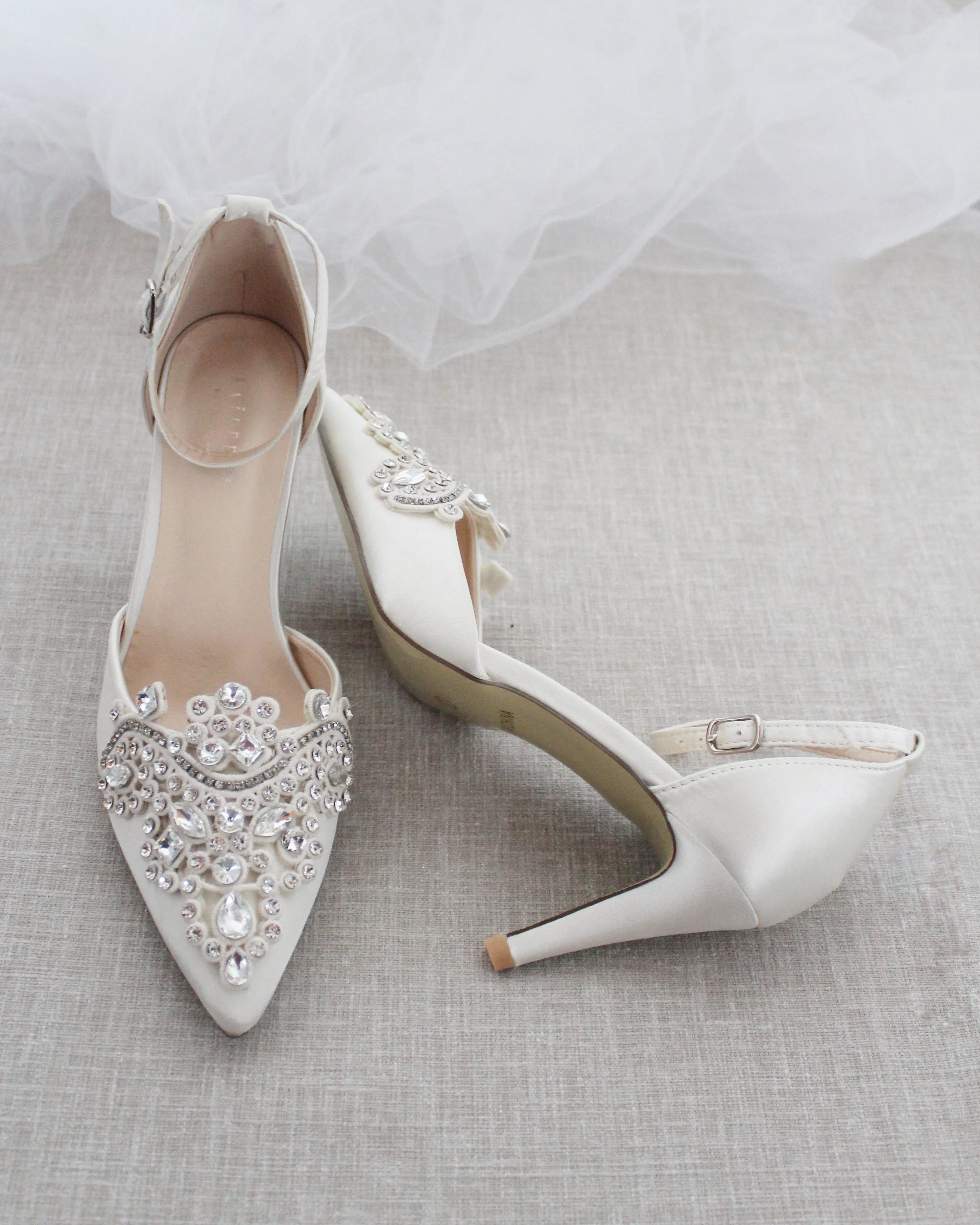 Embellished Rhinestones Wedding Heel