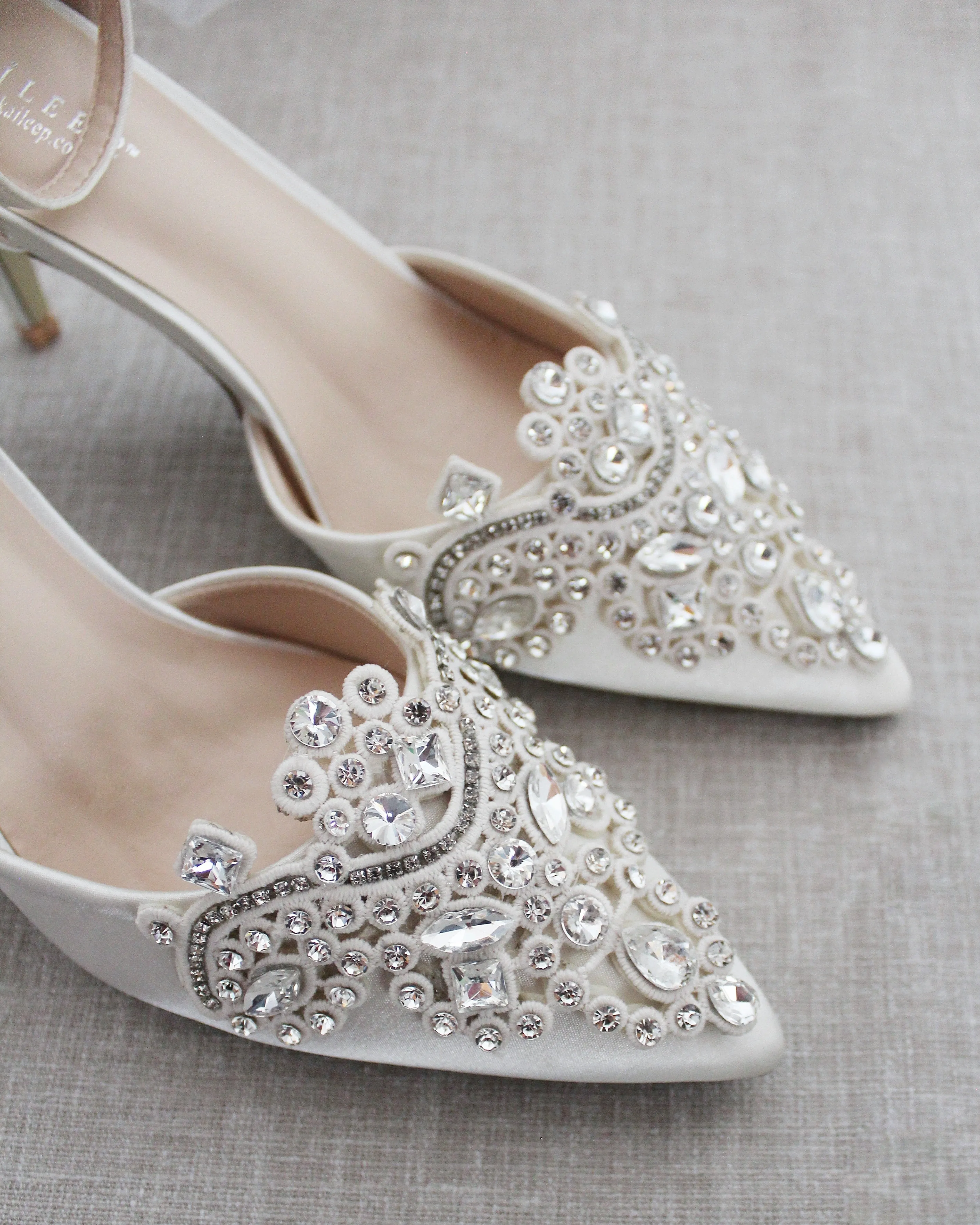 Embellished Rhinestones Wedding Heel
