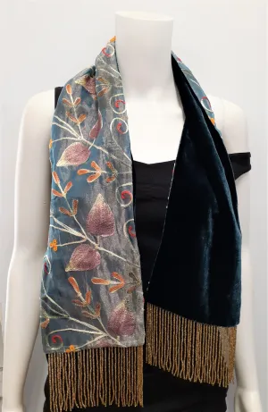 Embroidered Organza Muffler