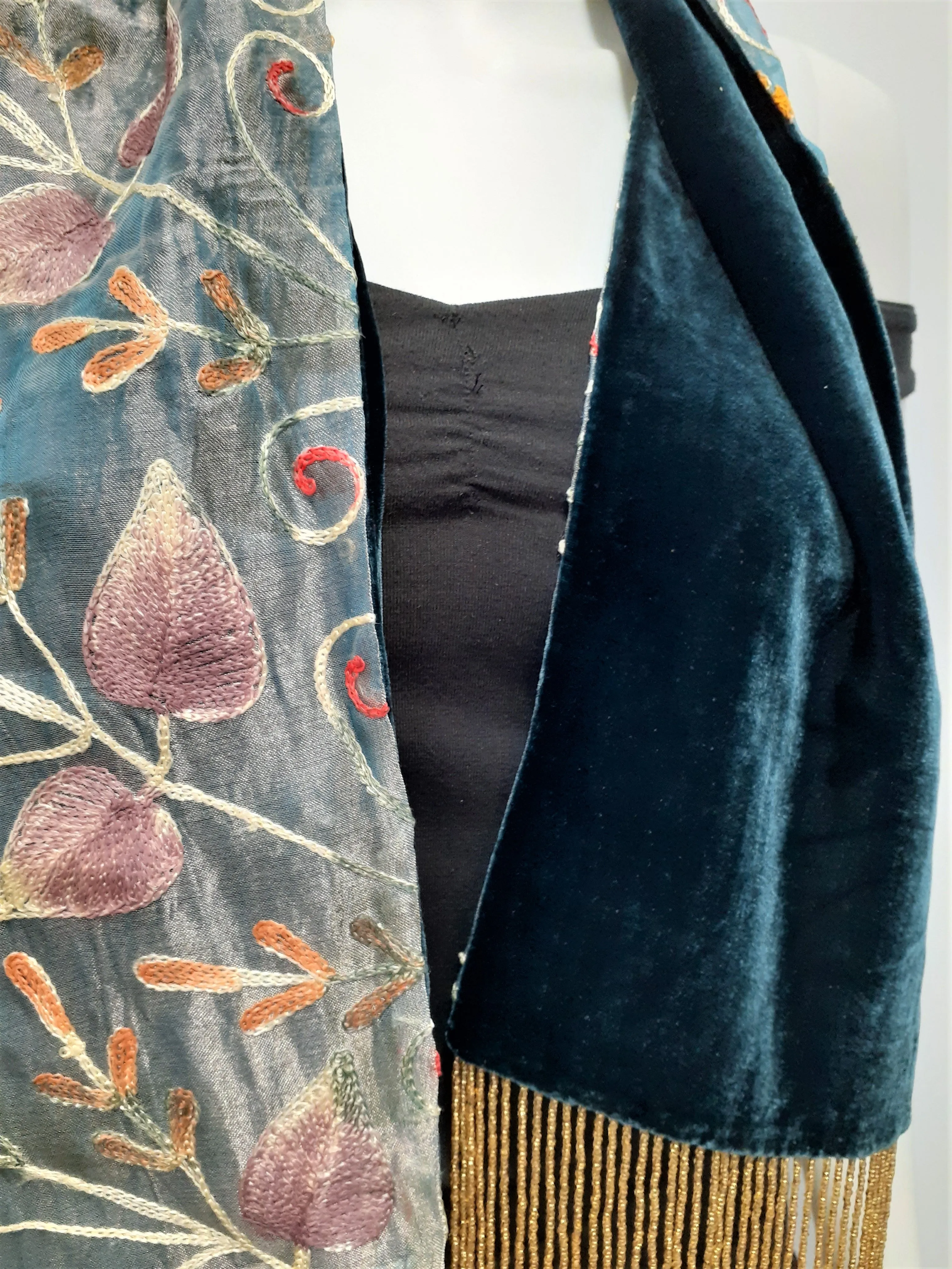 Embroidered Organza Muffler