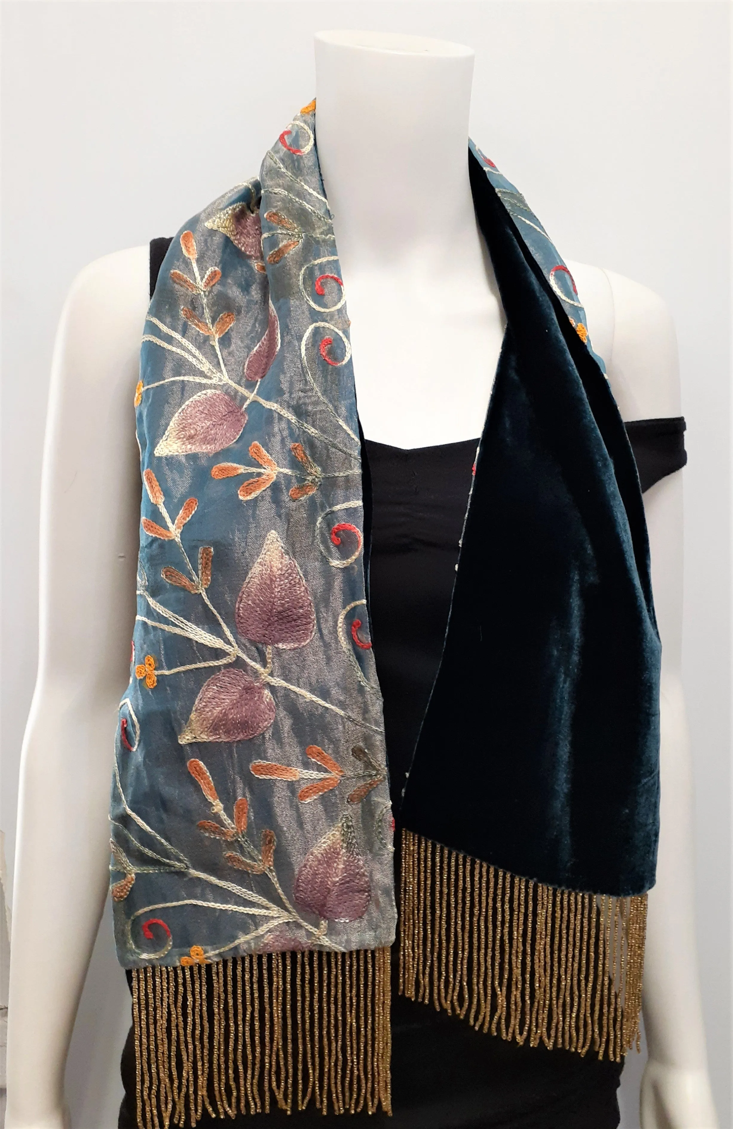 Embroidered Organza Muffler