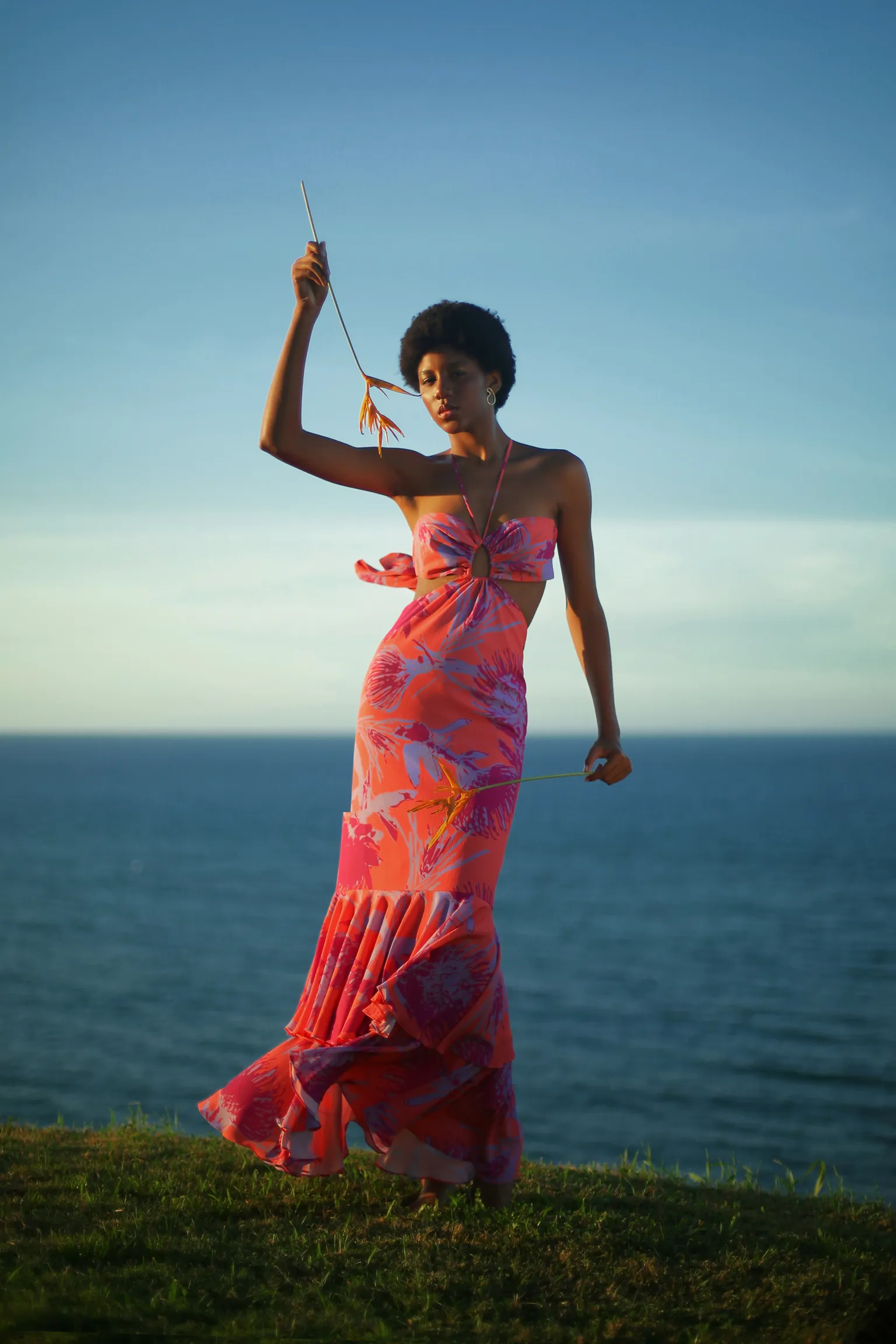 ESPUMA DE MAR DRESS IN VENEZUELA CORAL PRINT