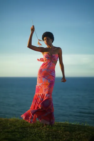 ESPUMA DE MAR DRESS IN VENEZUELA CORAL PRINT