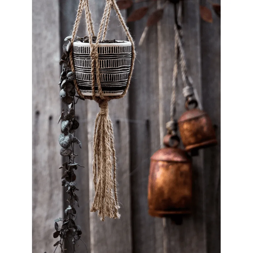 Fair Trade Pot Hangers in Jute Macrame